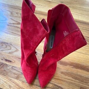 Steve Madden Red Suede Women's Boots